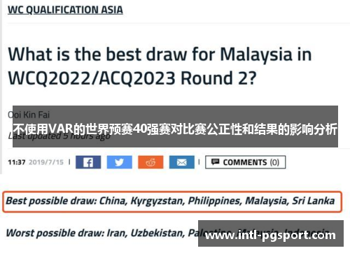 不使用VAR的世界预赛40强赛对比赛公正性和结果的影响分析