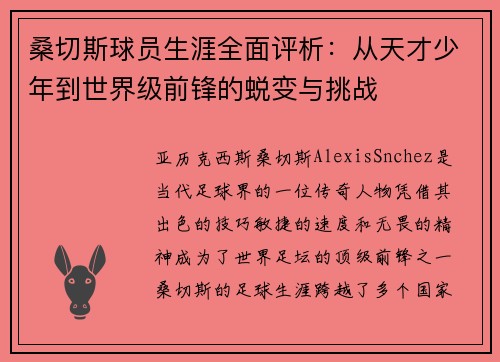 桑切斯球员生涯全面评析：从天才少年到世界级前锋的蜕变与挑战
